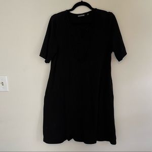 Nina Leonard Black Shift Dress w/ Pockets | Size L